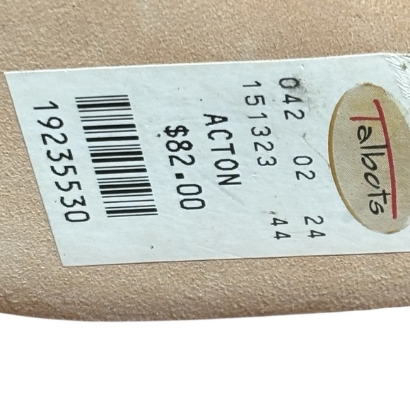 Talbots Fabric Block Heel Almond Toe Sling Back Leather Sole Size 7.5M Italy - Picture 6 of 8